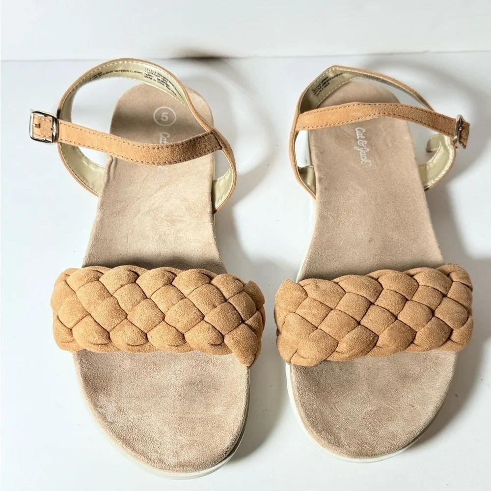 Cat & Jack Braided Camel Sandals